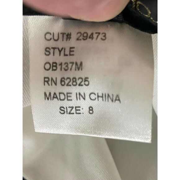 Tadashi Shoji Black & Beige Lace Cocktail Dress 8 - Picture 6 of 7